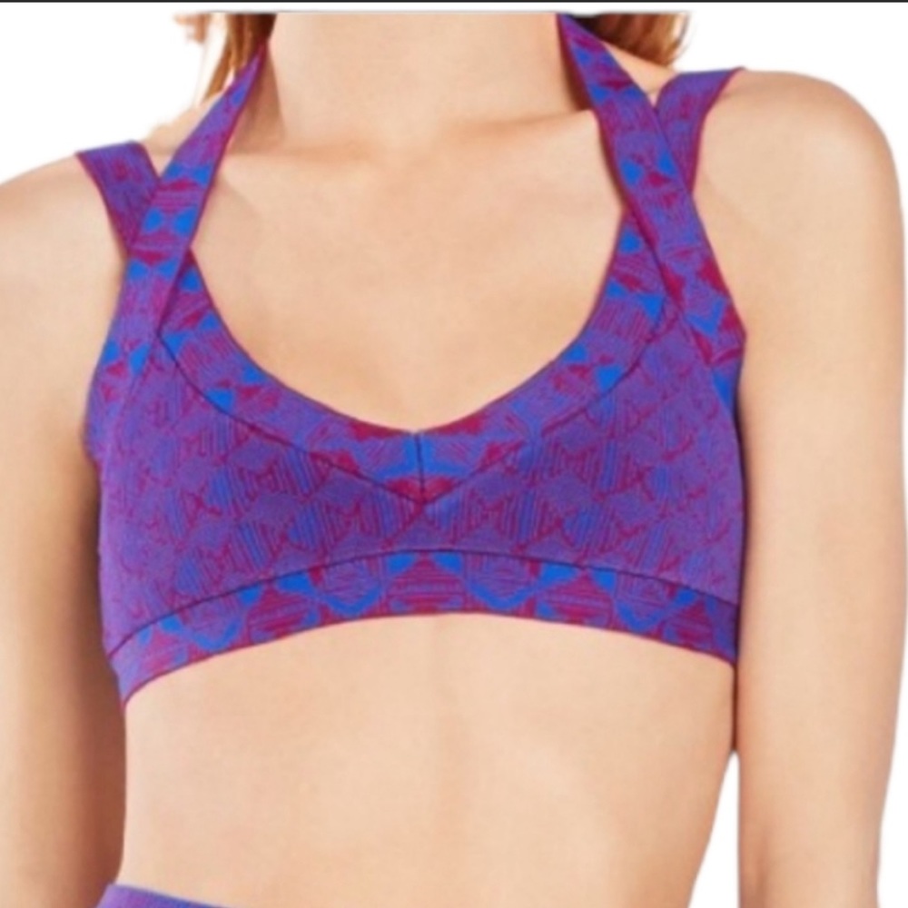 BCBGMAXAZRIA KIANA Geometric Jacquard  Cropped Top Sz SMALL